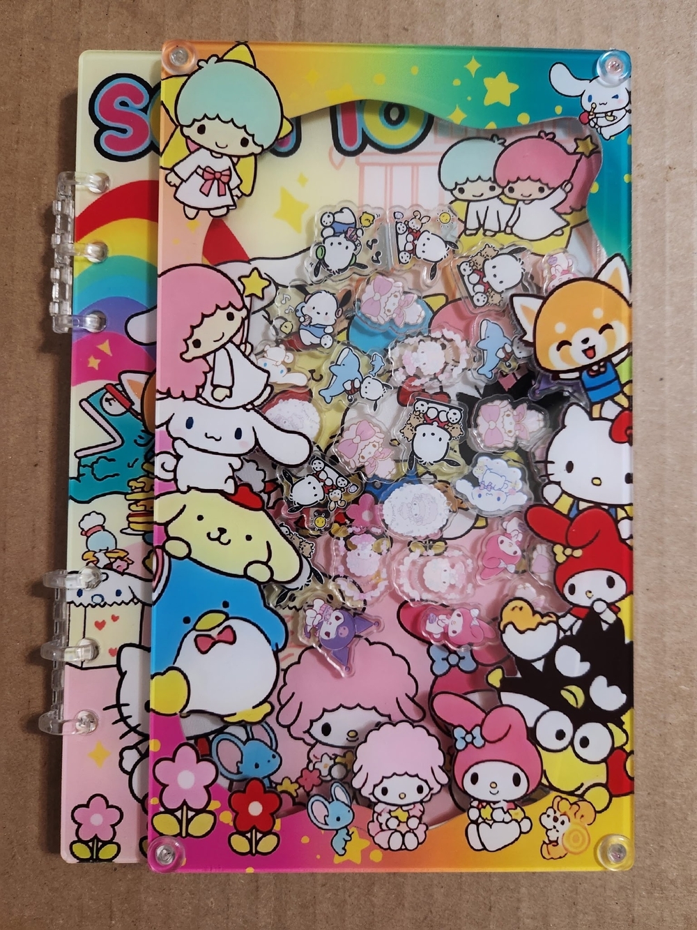 Sanrio Family A5 Acrylic Shaker Notebook